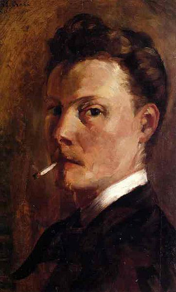 Self-Portrait with Cigarette.